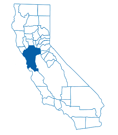 Bay area & Sacramento map