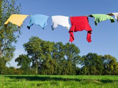 laundry hanging on the line